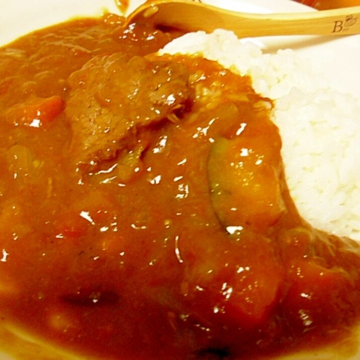 ステーキ肉と夏野菜のカレーライス